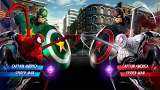 Epic Battle Spider-Man And Captain America Vs Captain Marvel In Marvel Vs Capcom Infinite Game