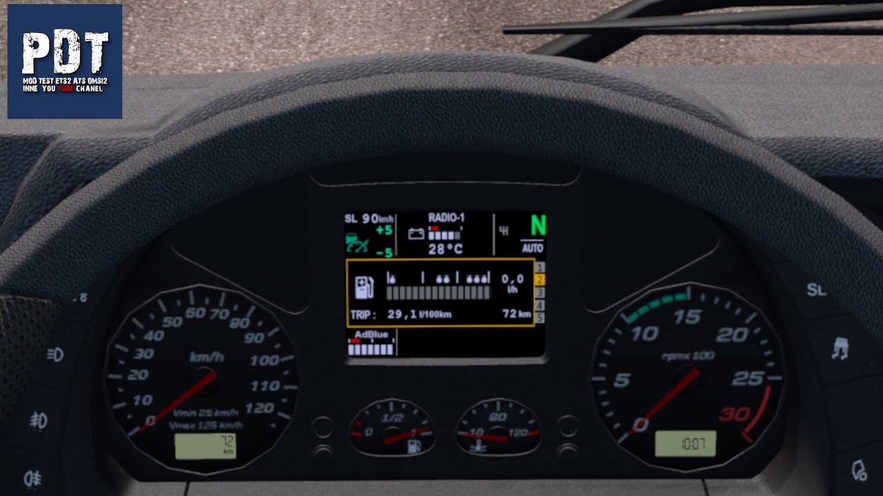 ets2 dashboard trip info reset