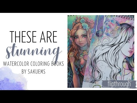 Gorgeous Watercolor Adult Coloring Books from ! 