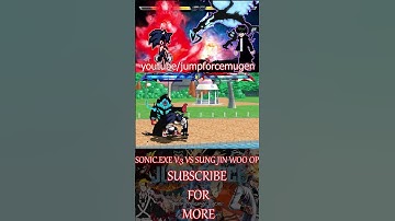 SONIC.EXE V3 VS SUNG JIN WOO OP #androidmugen #cartooncharacter #games