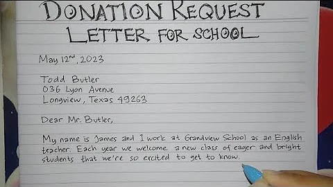 How to Write A Donation Letter for School Step by Step | Writing Practices