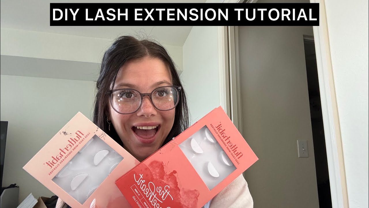 DIY LASH EXTENSION TUTORIAL!!!! - YouTube