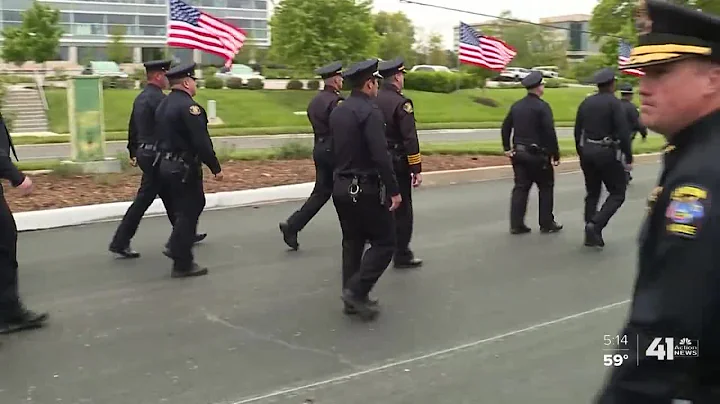 Community shows support at Officer Mosher's funera...