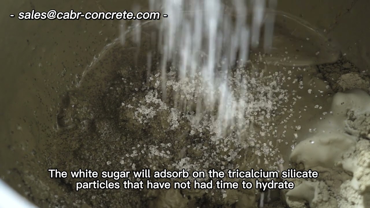 Why do construction add sugar to cement
