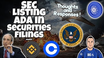 Impact of SEC Naming Cardano in Binance / Coinbase Security Filing