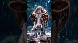 A Cow Protected an Egg All Night — What Hatched Will Melt Your 💜 ❤️#ai #cow #egg #save #sawan