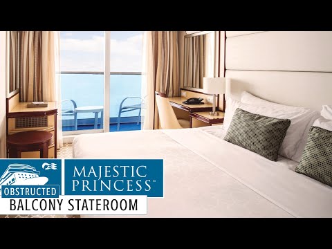 Majestic Princess Balcony (Obstructed) walkthrough tour