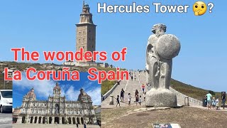 La Corona Spain, Hercules Tower And Plaza Maria Pita