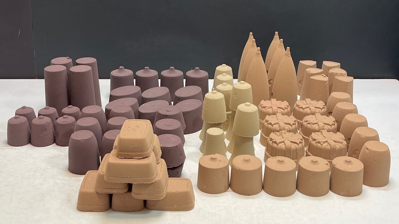 Crushing brown baking soda ASMR