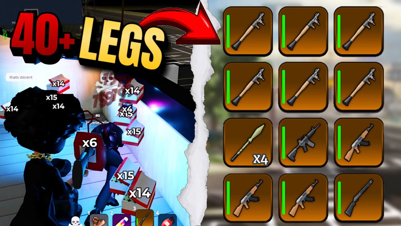 Stealing 40+ LEGENDARY Guns in Blockspin Roblox