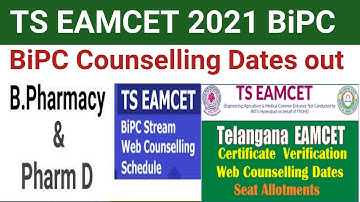 TS EAMCET 2021| BiPC counselling 2021| TS EAMCET Bipc counselling 2021