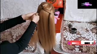 This braided hair is very simple, you can use it when you change your hairstyle on the weekend,