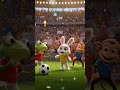 جوول لعب كورة للأطفال Cartoonfun ضفدع وأرنب وقرد يلعبون المرة Animalfriends Cuteanimals Cute 