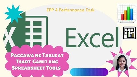 Paggawa ng Table at Tsart gamit ang Spreadsheet Tools
