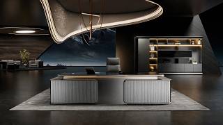 Quvie Executive Desk | Refined Lacquer Finish for Premium Offices
