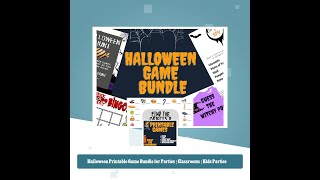 Halloween Printable Game Bundle for Parties | Classrooms | Kids Parties
