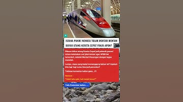 Istana Panik! Menkeu Tolak Mentah-mentah Bayar Utang Kereta Cepat Pakai APBN?