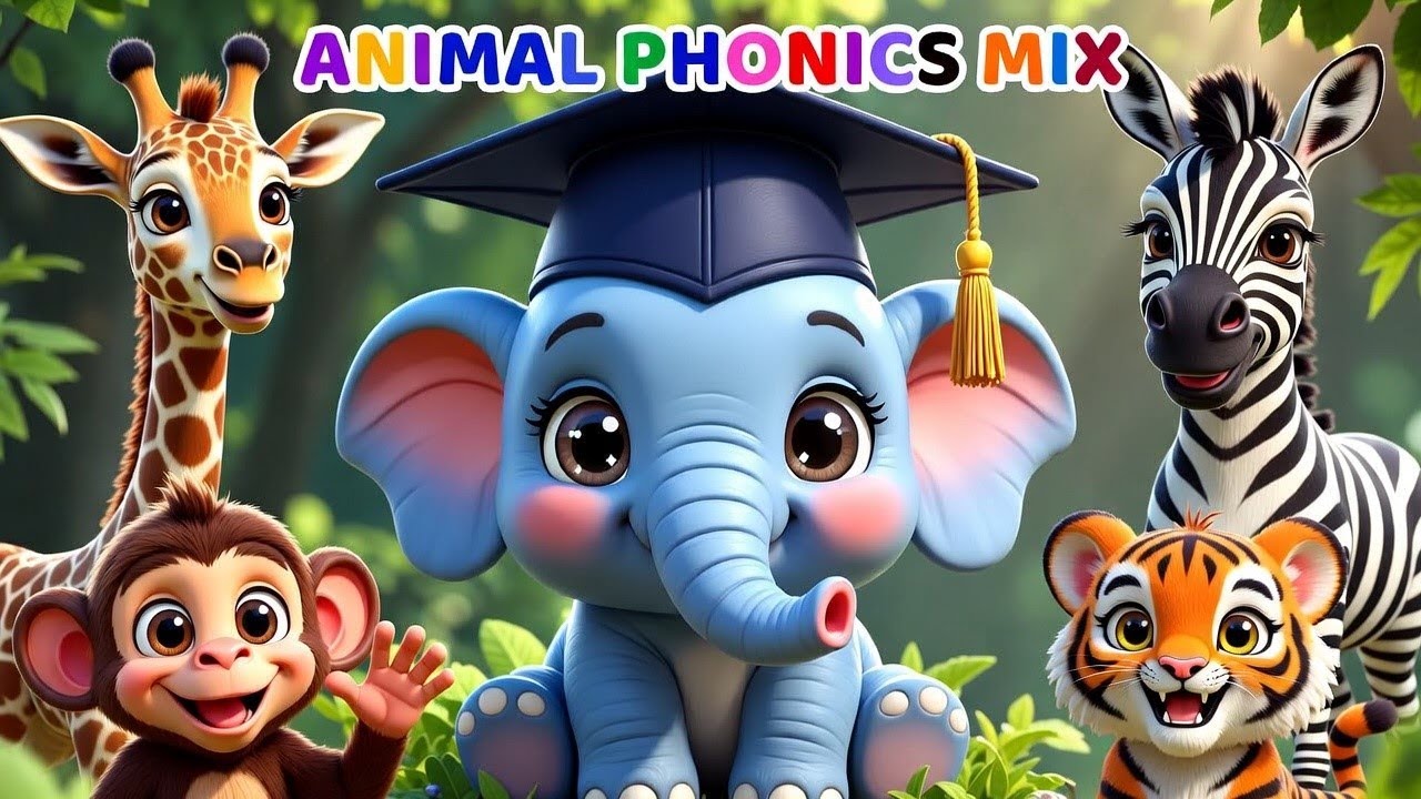 Learn ABCs! ABC Song & Animal Sounds Mix 🦁 A Z Phonics Adventure for Kids