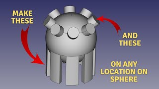 Make any Shape on a Sphere in FreeCAD