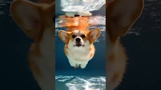 😂Corgi Engine Overheat! When Butt Floats Better Than Legs 😎柯基牌小马达!电动臀泳姿申请出战🤗#fail #shorts #dog