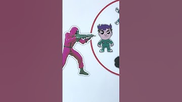 Creepy Paper Craft by Squid Game 2 😡#squidgame #squidgame2 #pinksoldiers #papercraft #thanos #gihun