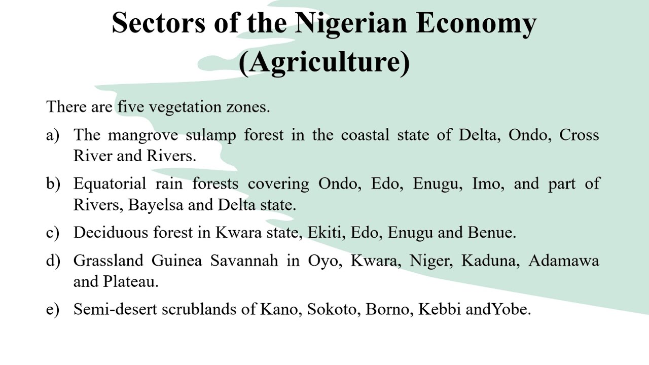 JSS3 Social Studies The Nigerian Economy YouTube