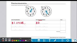 Third Grade Work Place- Round and Add Tens