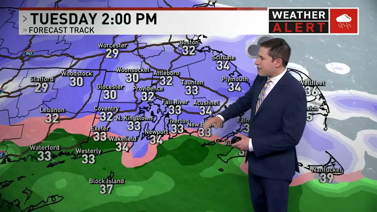 Snow, freezing rain possible on Tuesday before a change to rain tonight