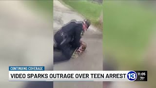 Video sparks outrage over teen arrest