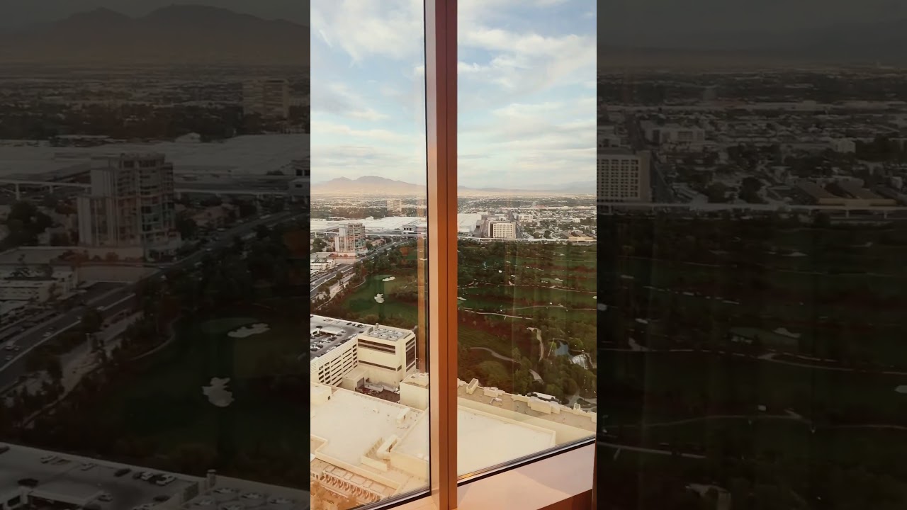 The Wynn Hotel Las Vegas room view… For one night, we living like the rich people!