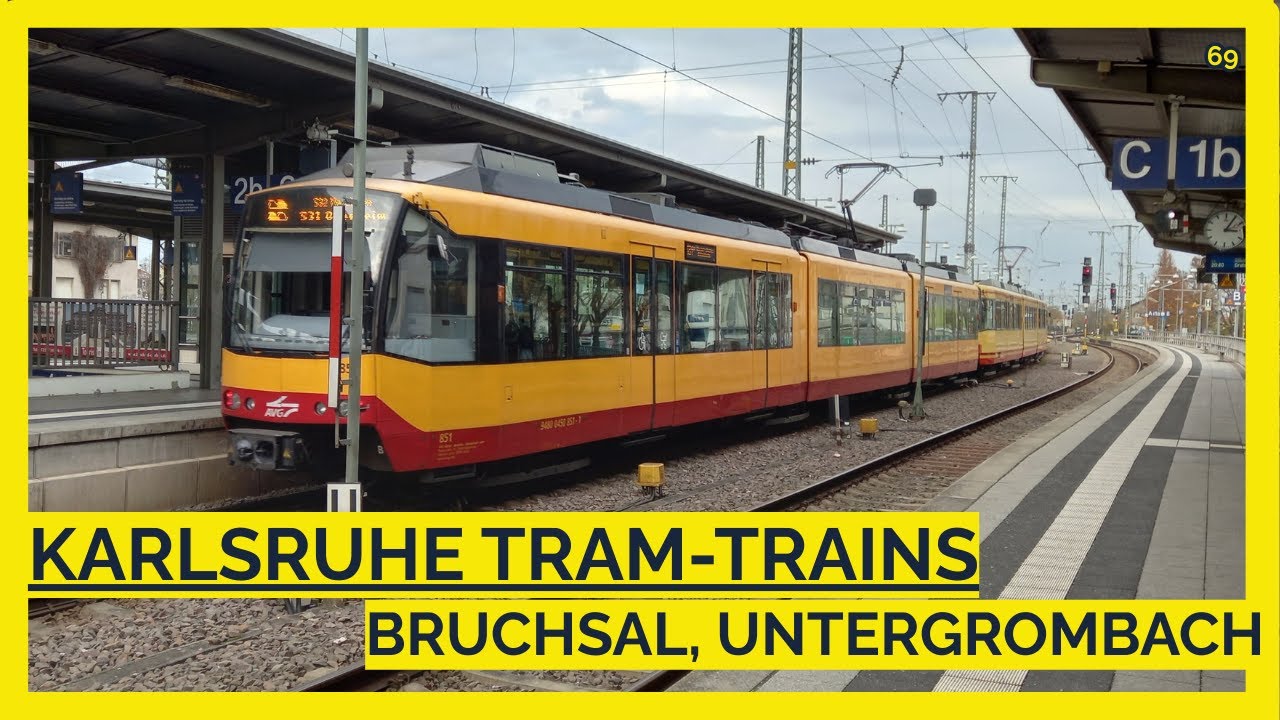 Karlsruhe Stadtbahn in Bruchsal & Untergrombach