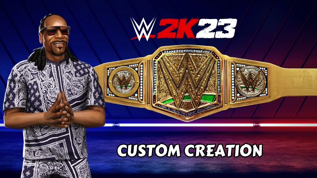 Snoop Dog's Custom WWE Championship Custom Creation WWE 2K23 YouTube