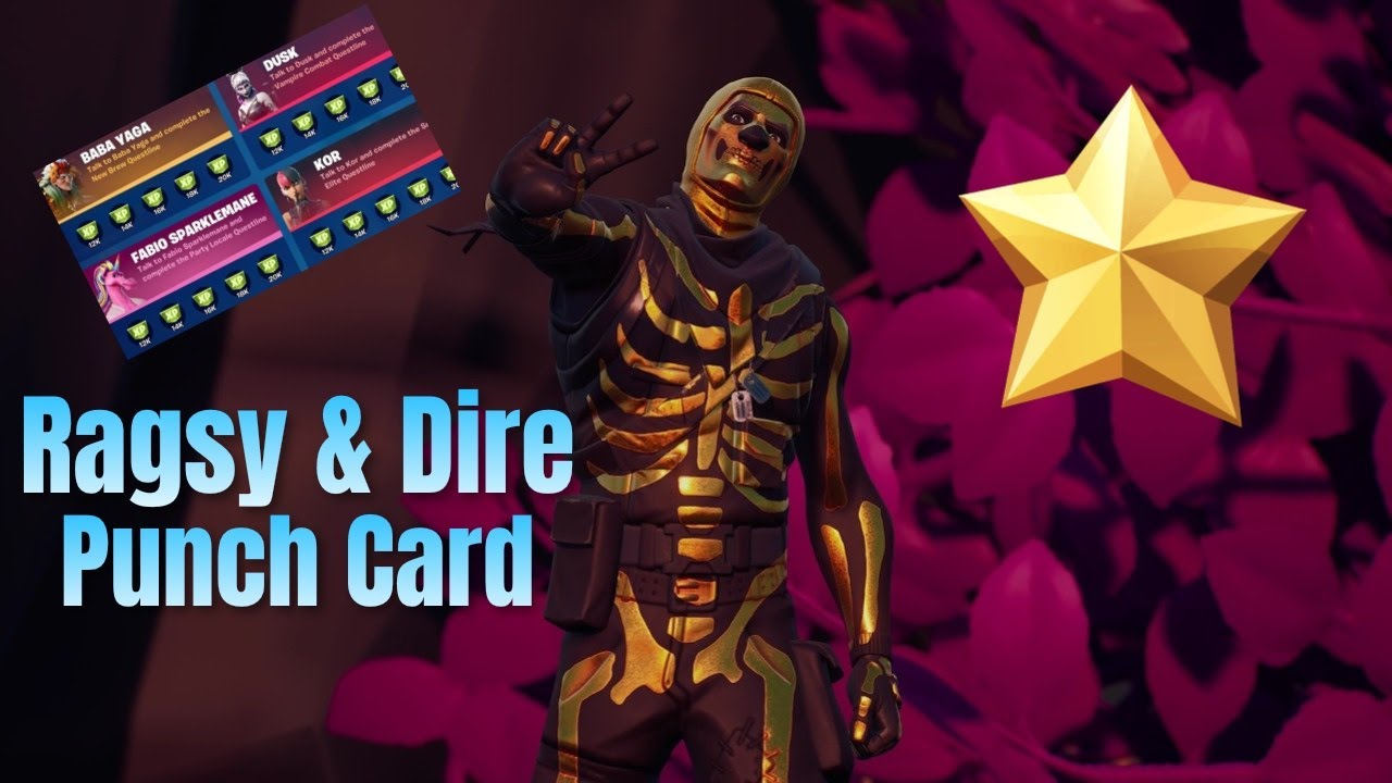 Fortnite Ragsy & Dire Punch Cards
