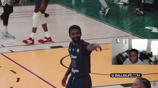 LaronTheMencae Reacts To Kyrie Irving Drops TRIPLE DOUBLE In Drew League Debut!! Goes CRAZY!