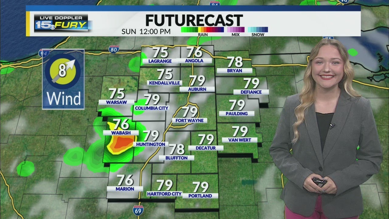 Showers and storms approaching the area - YouTube