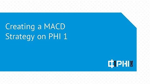 Creating a MACD Strategy on PHI 1 (Webinar Recording)