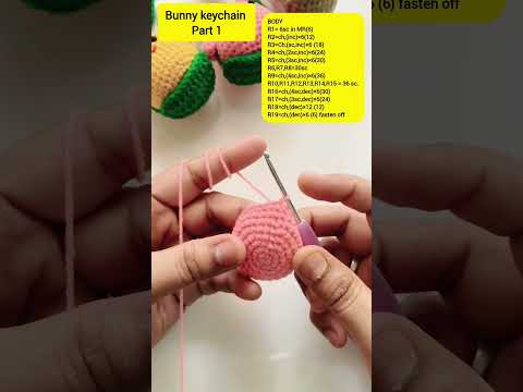 crochet bunny keychain #yt #trending #diykeychain #crochet