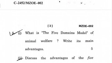 🔥MZOE-002👉 Animal Behaviour And Animal Welfare Ethics 📚🎯💯✔️