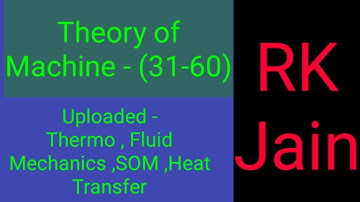 Lecture 2 || 30 questions (31-60) of Theory of Machine from RK Jain