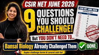 Before You Challenge Any Question, WATCH THIS! ⚠️ | CSIR NET June 2026 I 9 QUESTIONS WRONG 😱