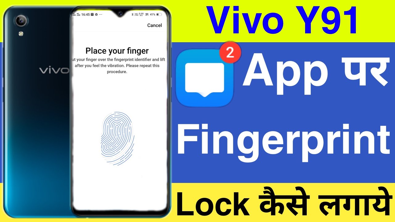Vivo Y91 App Finger Lock 🔐 Setting App Finger Lock Setting On Vivo