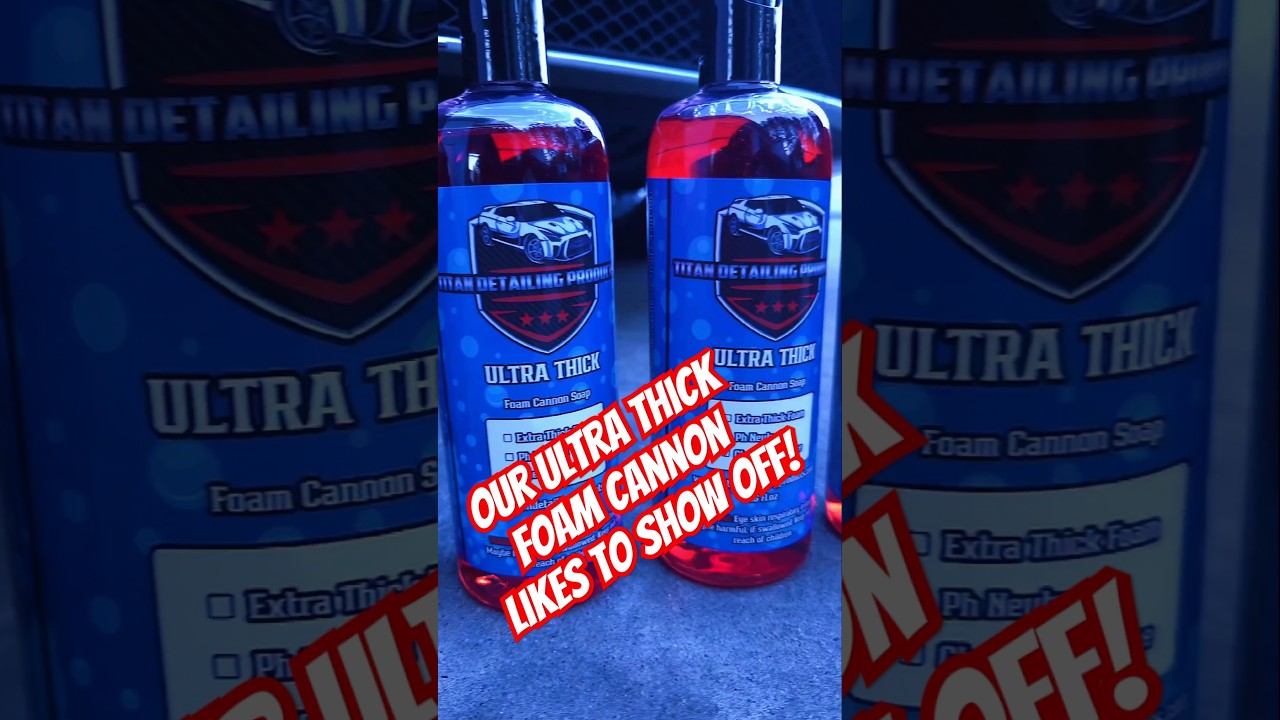 Transform your car wash routine with our ultra-thick foam cannon soap!Www.titandetailingproducts.com