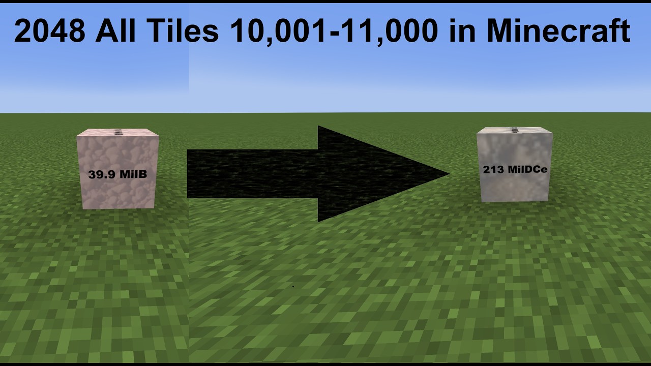 Tile Drop Minecraft 2048 All Tiles 10,001-11,000 in Minecraft - YouTube