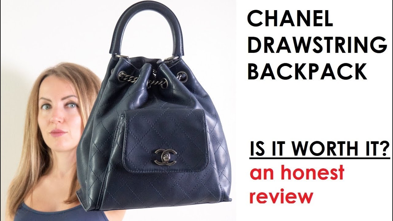 chanel drawstring backpack