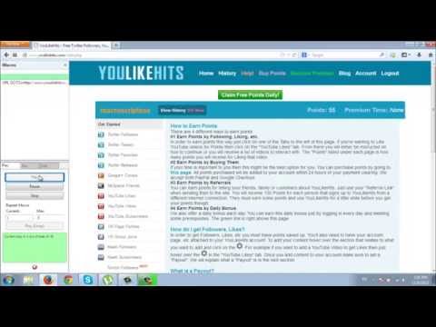 YouLikeHits StumbleUpon Followers JavaScript Macro