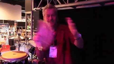Jim Greiner on the Single and Double Row Tambourines NAMM 2012