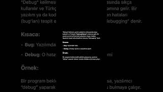 Debug nedir?