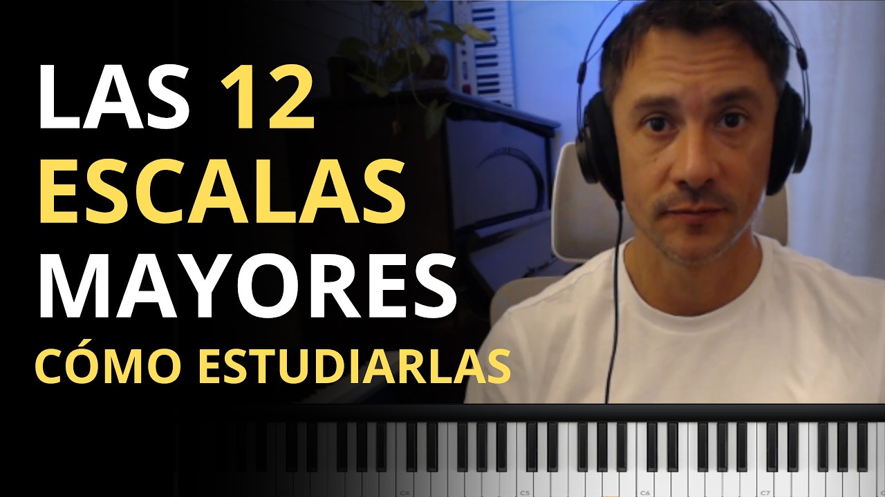 Cómo estudiar las 12 escalas mayores en piano: método completo