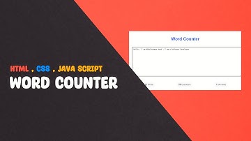 Word Counter Using HTML, CSS, and JavaScript  عداد الحروف والكلمات بجافا سكريبت