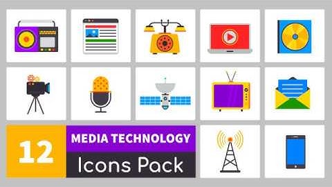 Truly Animated Media Technology Icons 24233019